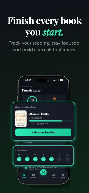 Finish Line - Reading Journal screenshot 1