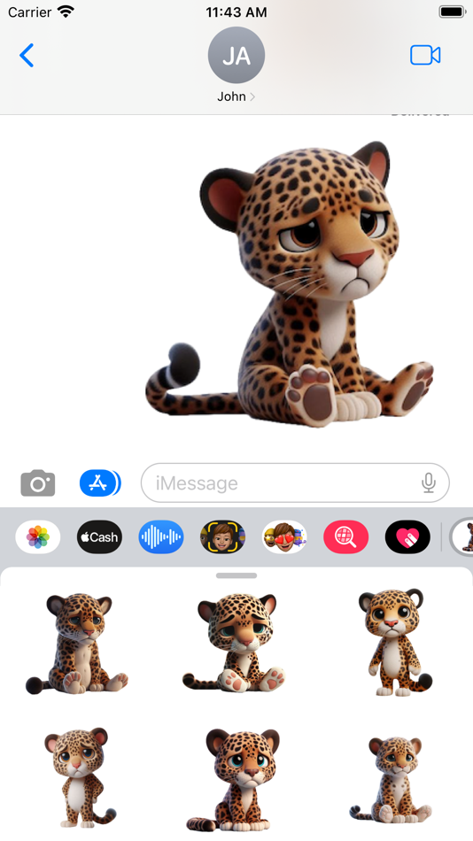 #5. Sad Leopard Stickers (iOS) Podle: Paul Scott