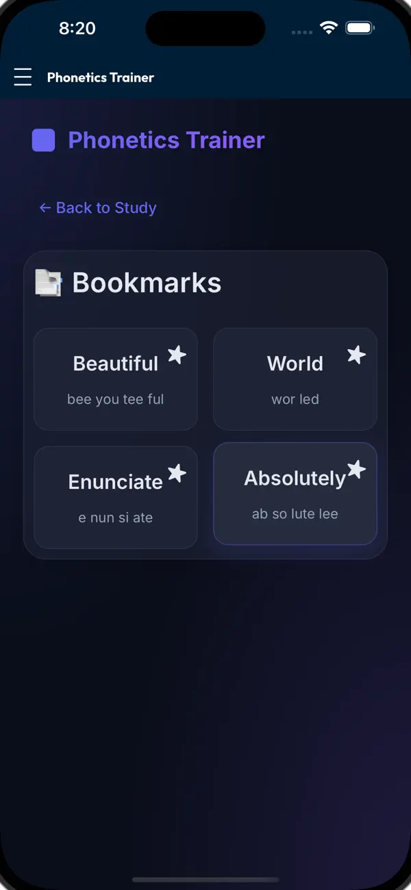 #4. Phonetics Trainer Study Sounds (iOS) Ved: LiveDataLink LLC