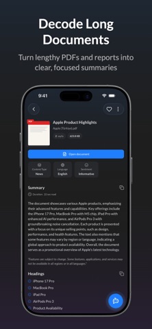 Summrize: AI Content Summary iPhone screenshot