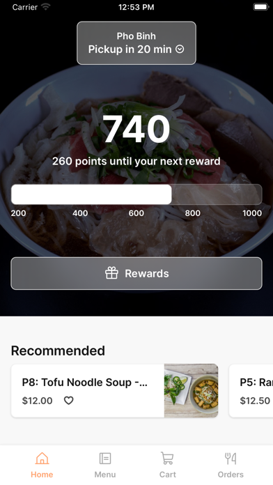 Pho Binh iPhone screenshot 1 - Food & Drink app