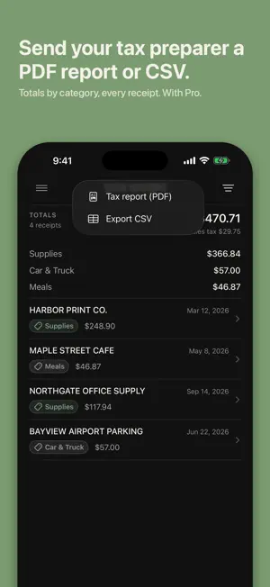 Tax Receipts screenshot 4