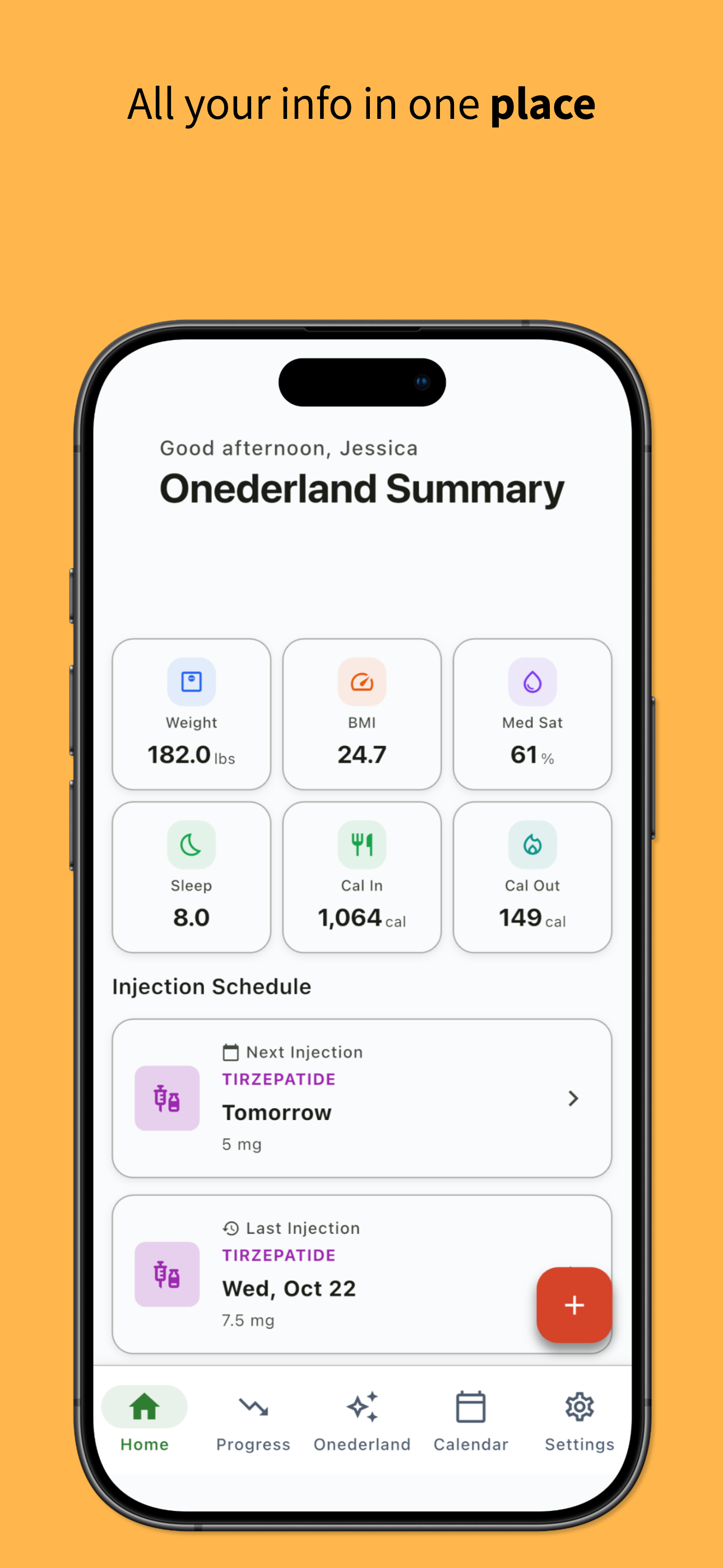 Onederland GLP-1 Tracker