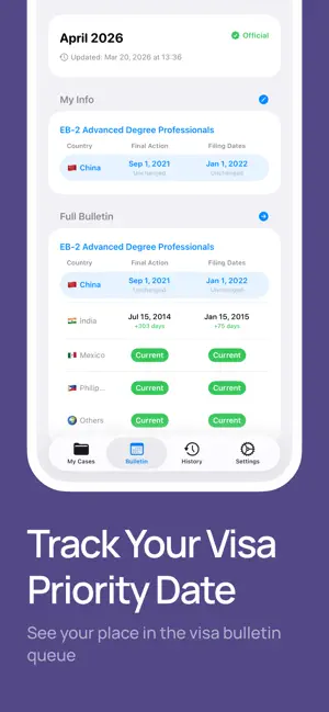 Visa Bulletin & Case Tracker screenshot 4