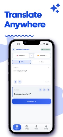 Traduo Offline Translating App iPhone screenshot