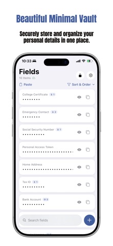 Fields: Secure Notes & Vault Screenshot 1 of 7