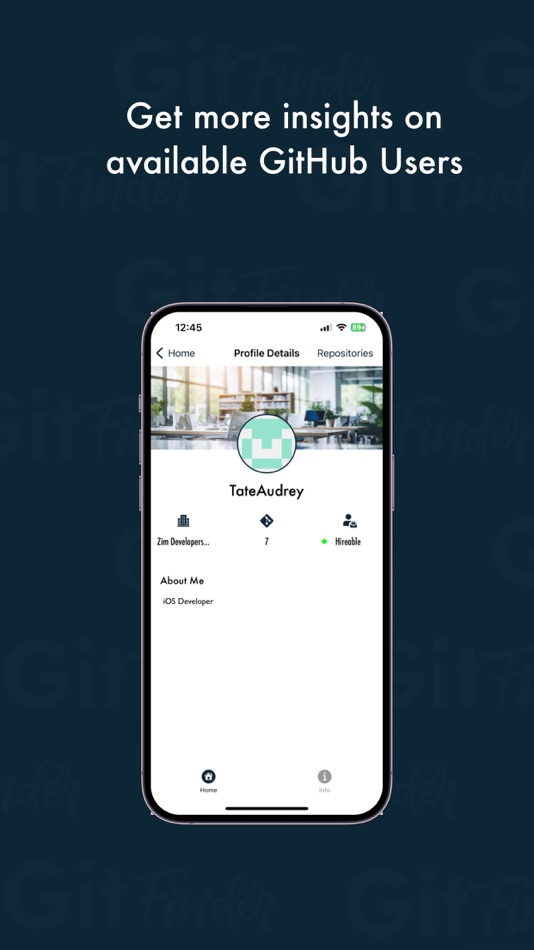 #1. GitFinderApp (iOS) Bởi: Tatenda Chanakira