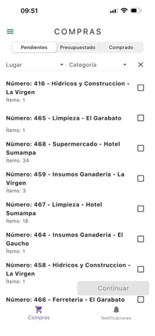 GrupoLMR: Compras screenshot