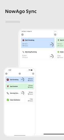 NowAgo – Habit & Quit Tracker iPhone screenshot