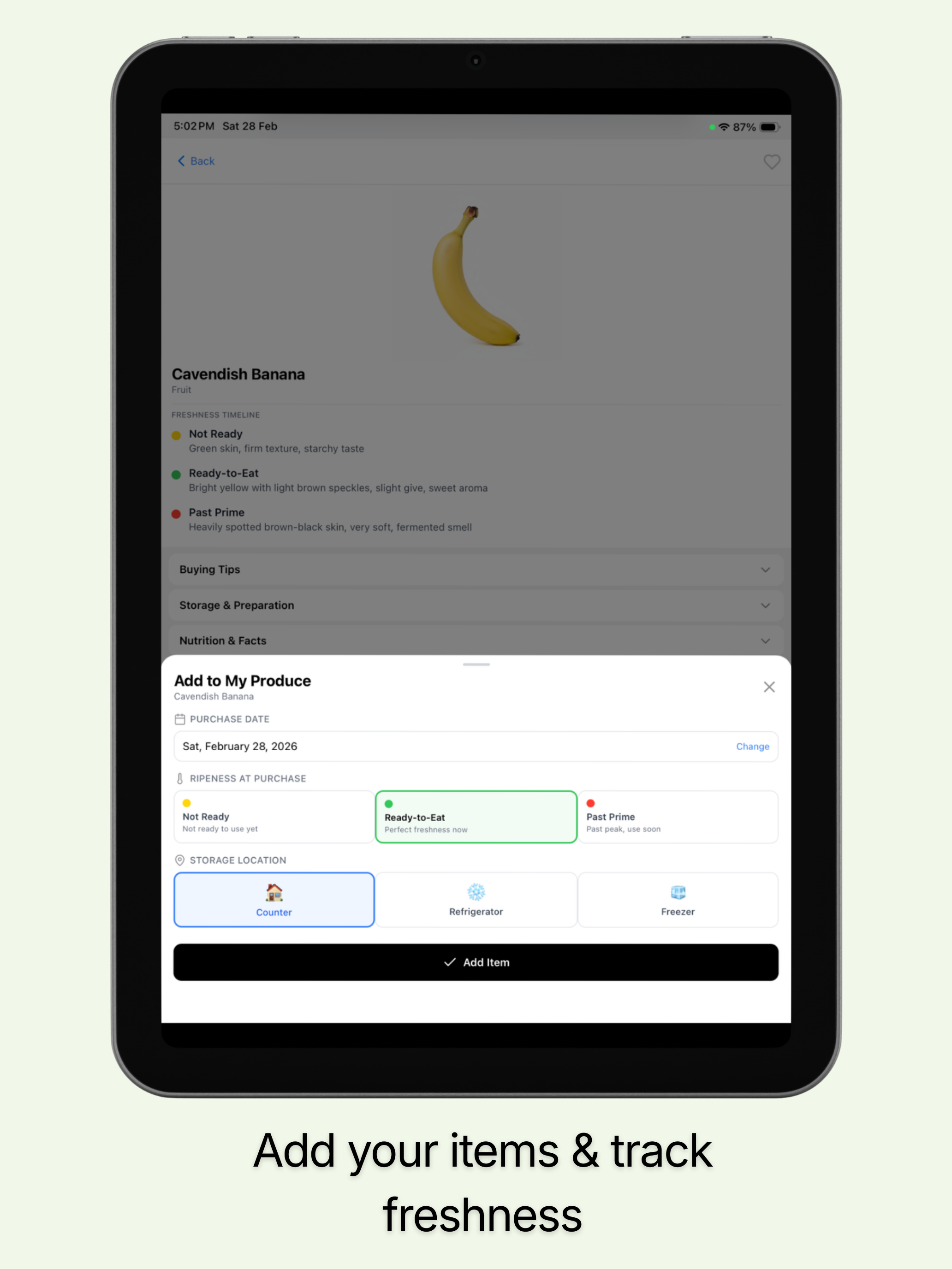 ProduceHero: Ripeness Tracker