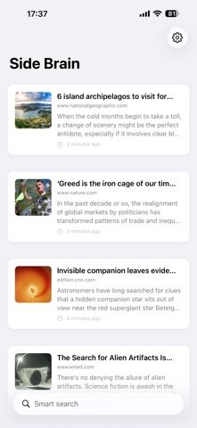 Side Brain: Read Later & AI iPhone screenshot