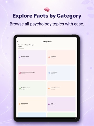 Psychology Facts: Human Mind iPad screenshot