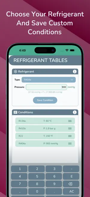 Refrigerant Tables screenshot 4