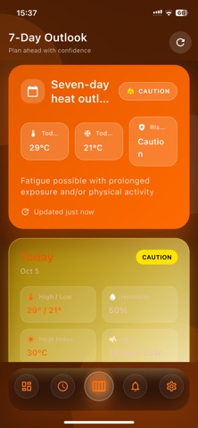Heat Safety Pro iPhone screenshot