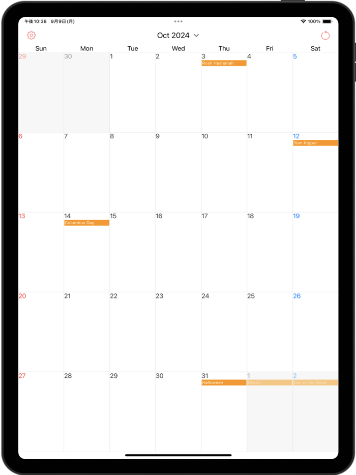 Editable Calendar Template App