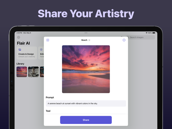 AI Image Generator - Flair iPad screenshot 4 - Graphics & Design app
