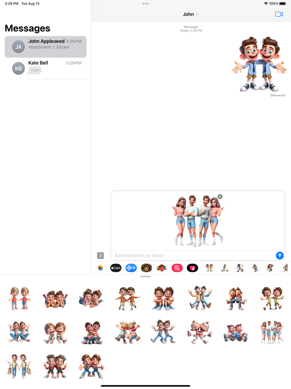 Screenshot #5 pour Happy Twin Stickers