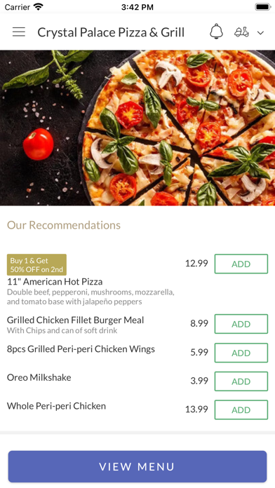 Crystal Palace Pizza & Grill Screenshot