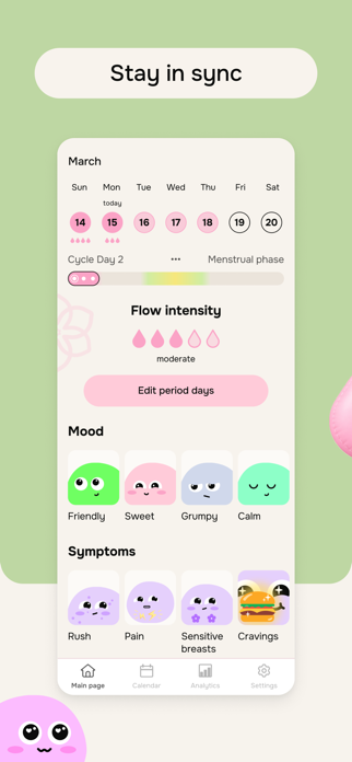 Nayya: Cycle & Mood Tracker Screenshot 2 of 6