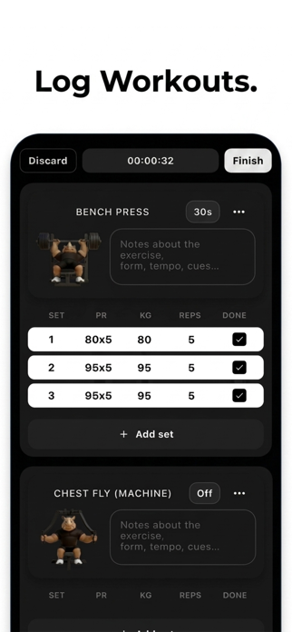 Rhynio - Gym Workout Tracker Screenshot 1 of 4