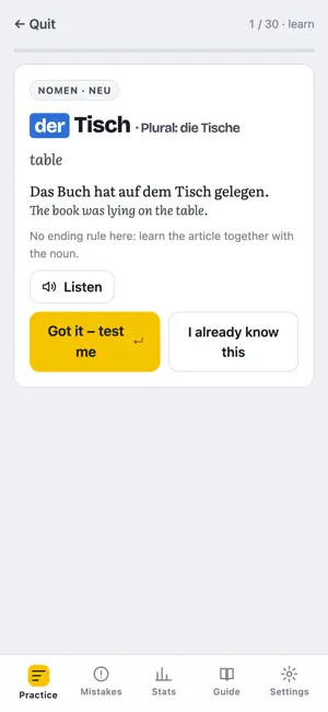 Praktisch – German Grammar screenshot 3