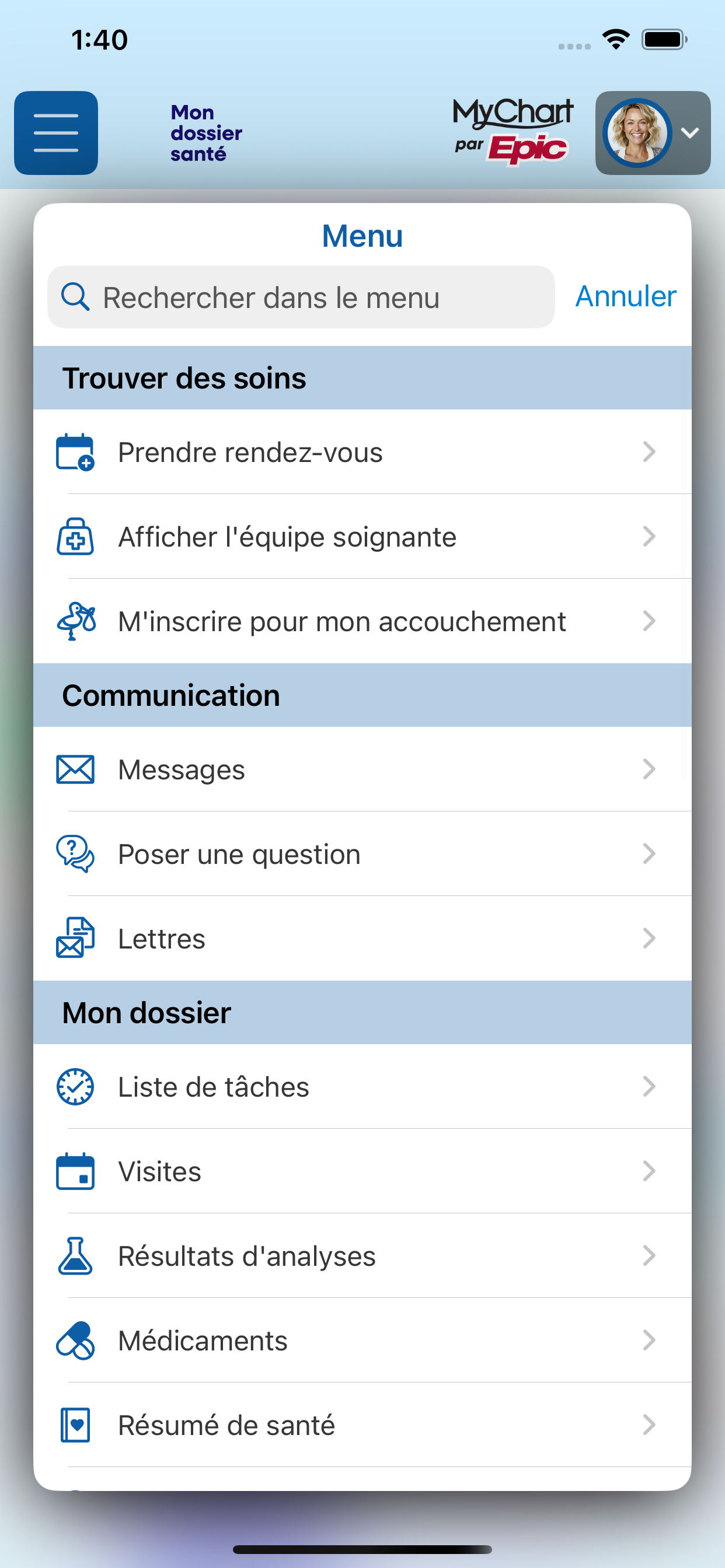 Mon dossier santé screenshot 3