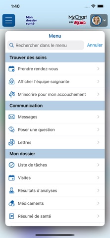 Mon dossier santé iPhone screenshot 3