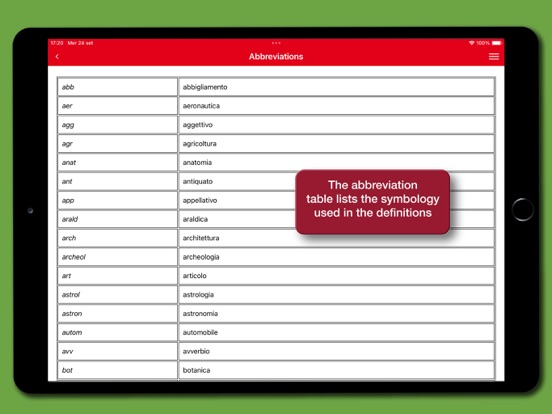 Dizionario Portoghese Hoepli iPad screenshot