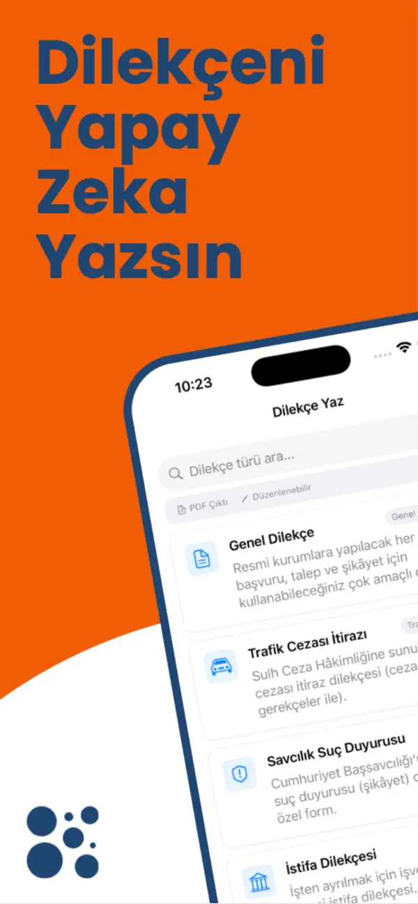 Screenshot #1 pour Dilekçe Bot: Kolay Dilekçe Yaz