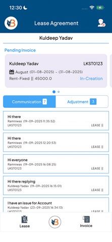 Biznext MyApp - Lease screenshot