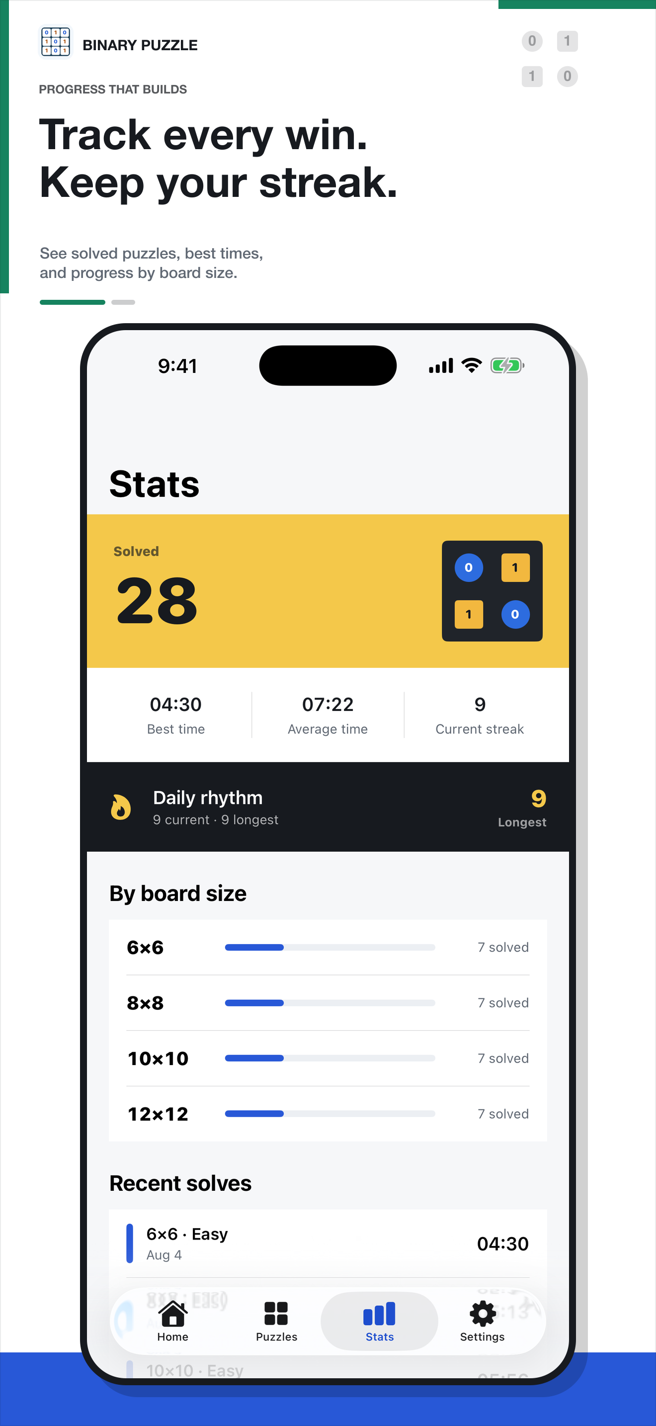 Binary Puzzle: Logic Game screenshot 5