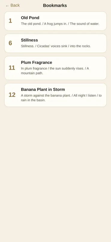 Basho: Haiku Reader screenshot 6 of 6