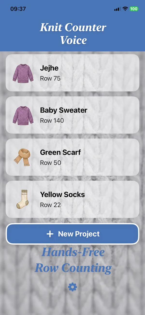 Screenshot #1 pour Knit Counter Voice