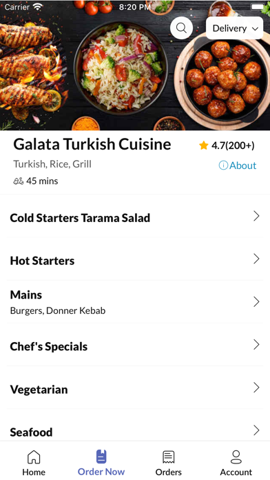 Galata Turkish Cuisine Screenshot