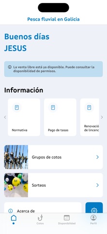 Pesca fluvial en Galicia screenshot