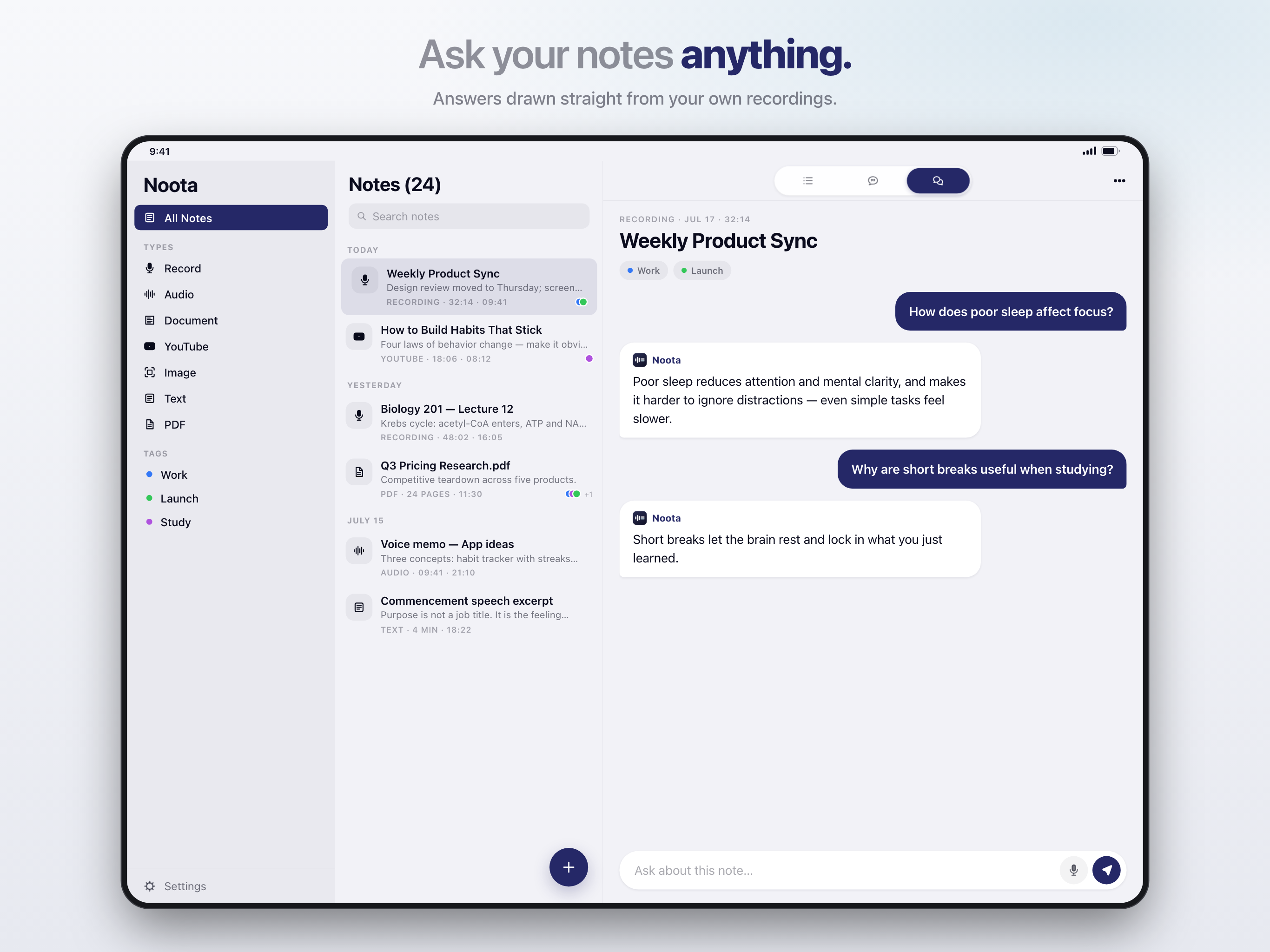 Noota: AI Note Taker & Memos screenshot 10