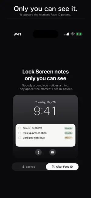 Decoy: Hidden Lock Screen Note screenshot 2