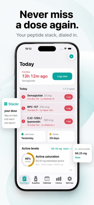 Peptide Tracker - Stackr Screenshot 1 of 5