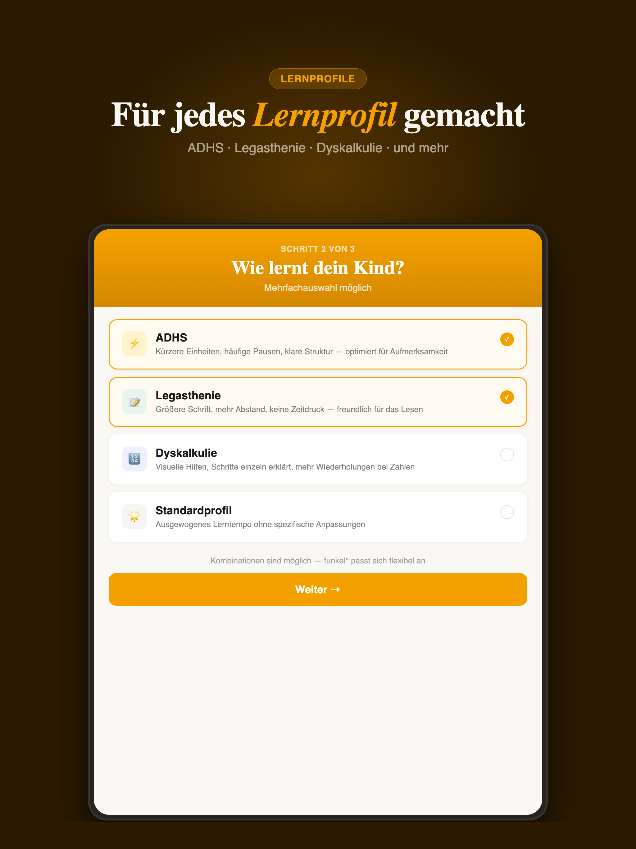 funkel° — Lernen ohne Druck