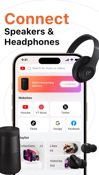 Connect Headphones & Speaker · Screenshot