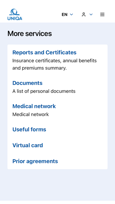myUNIQA.ch Screenshot