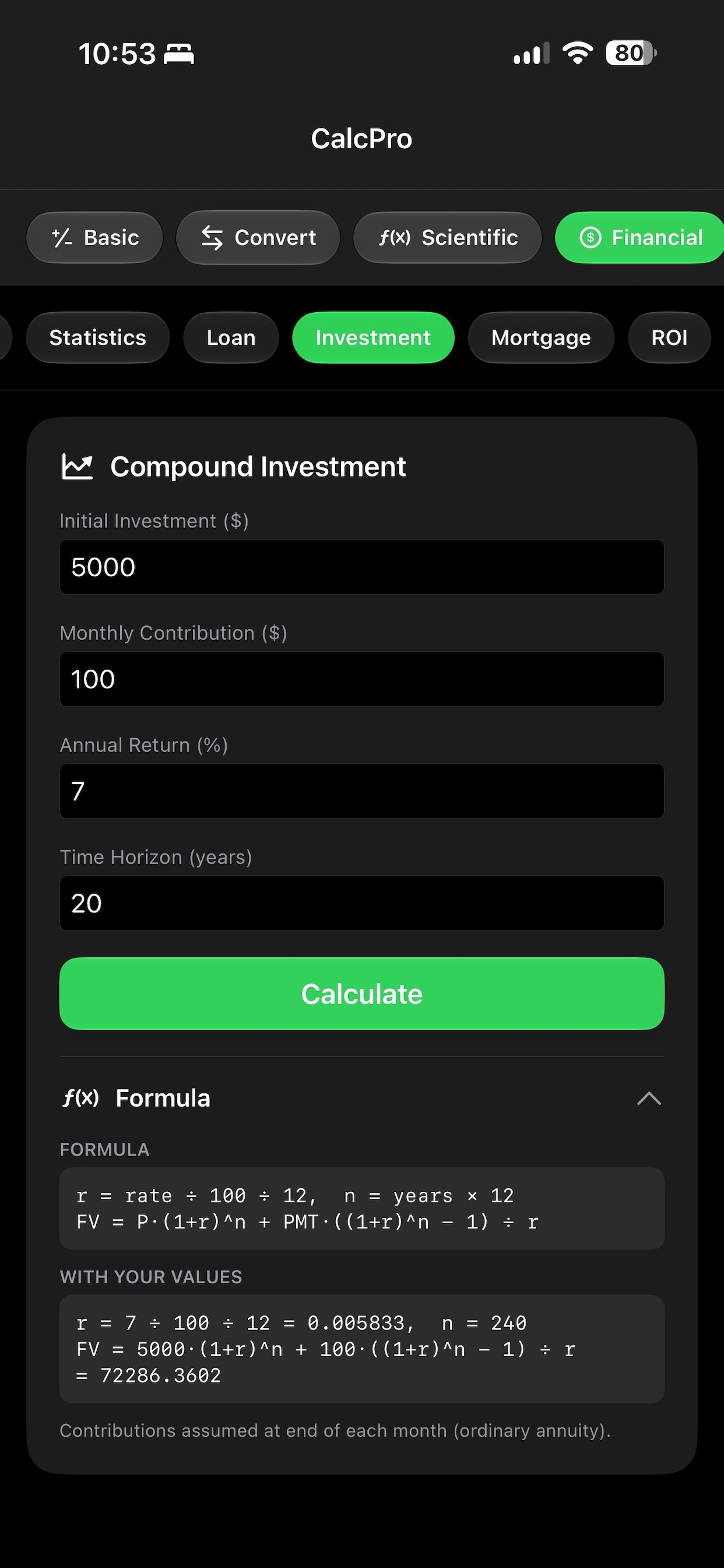 TVM Financial Cal screenshot 6