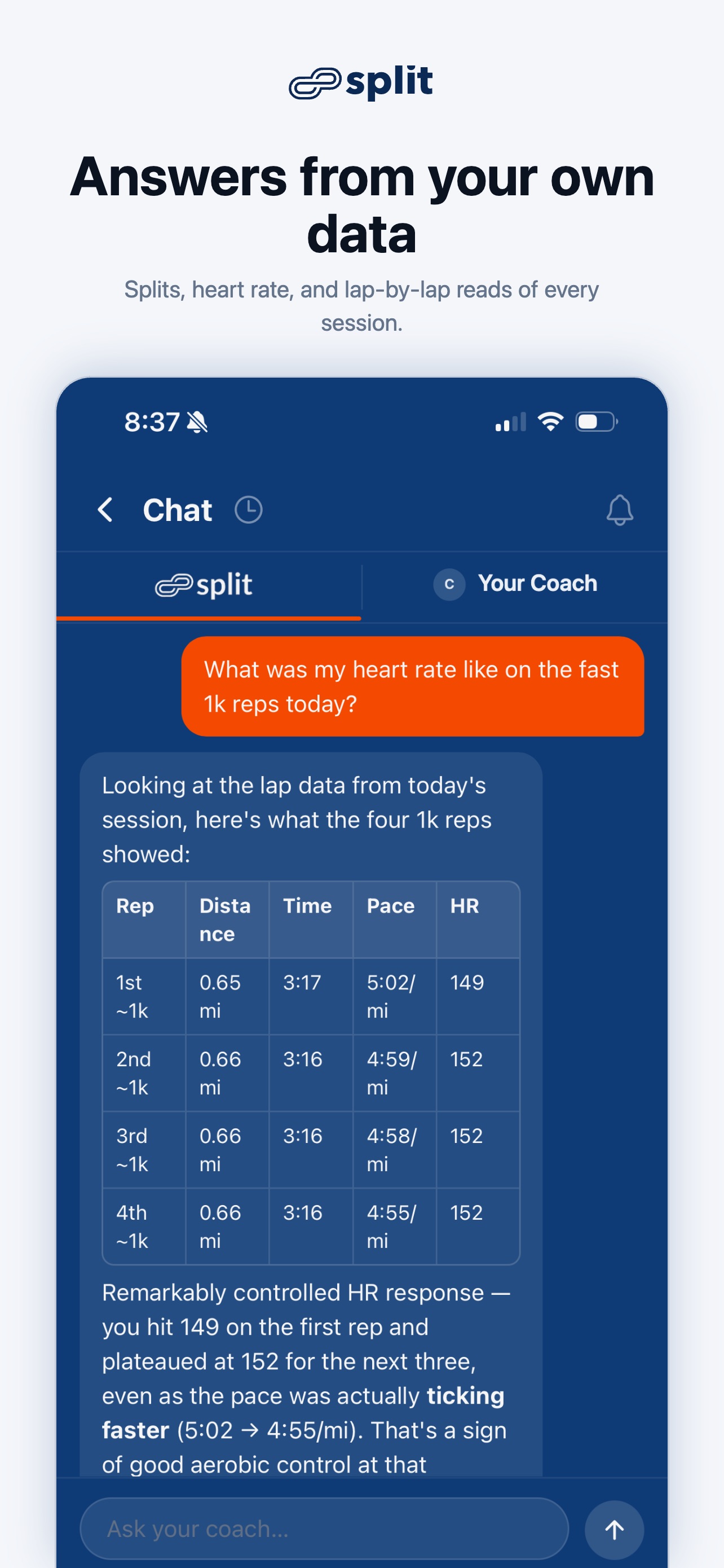 Screenshot 4 of Split: Running Assistant