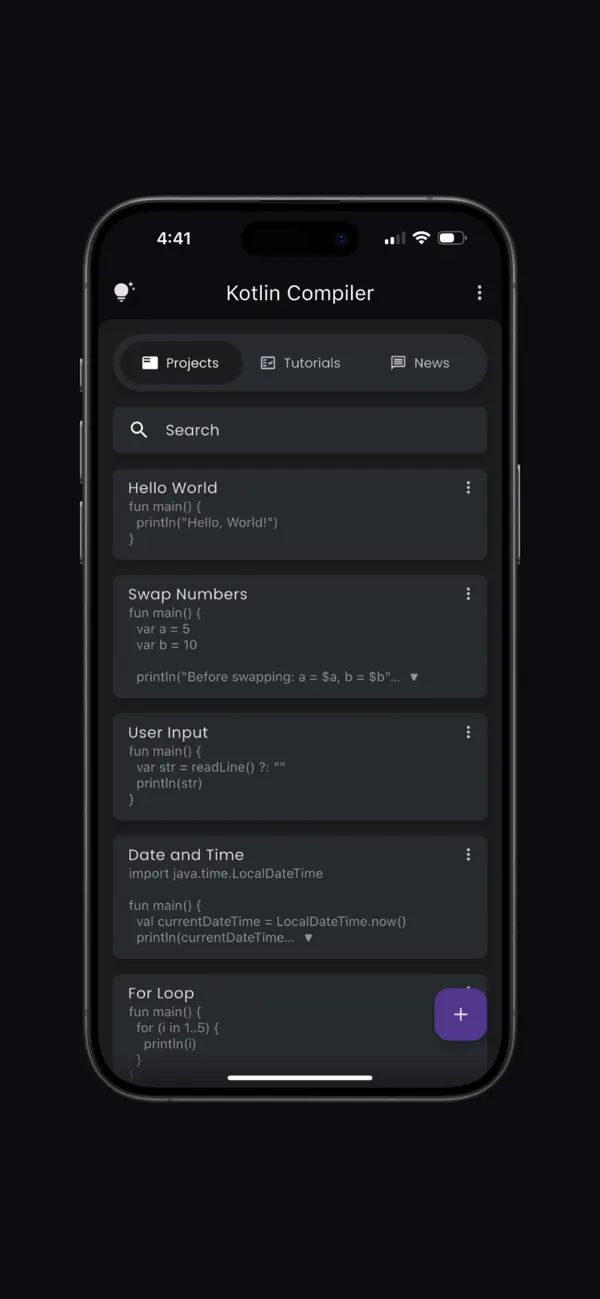 Screenshot #1 pour Kotlin Compiler(Pro)