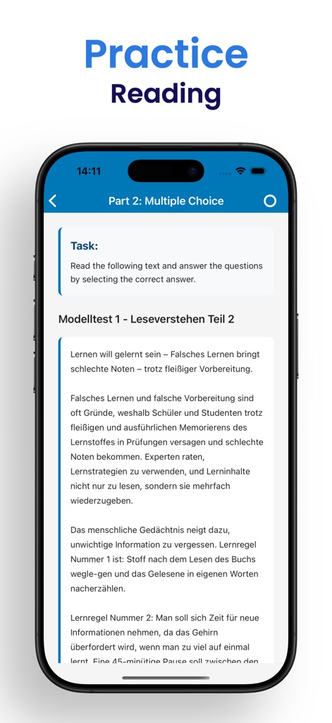 German Exam Prep | B2 Prüfung - Education App | MWM