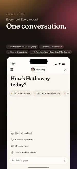 Voyage: AI Vet for Dogs & Cats screenshot 1