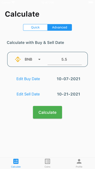 Crypto Lists and P&L - Velto Screenshot