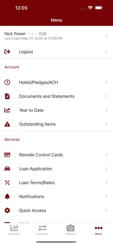Washington Area FCU Mobile iPhone screenshot