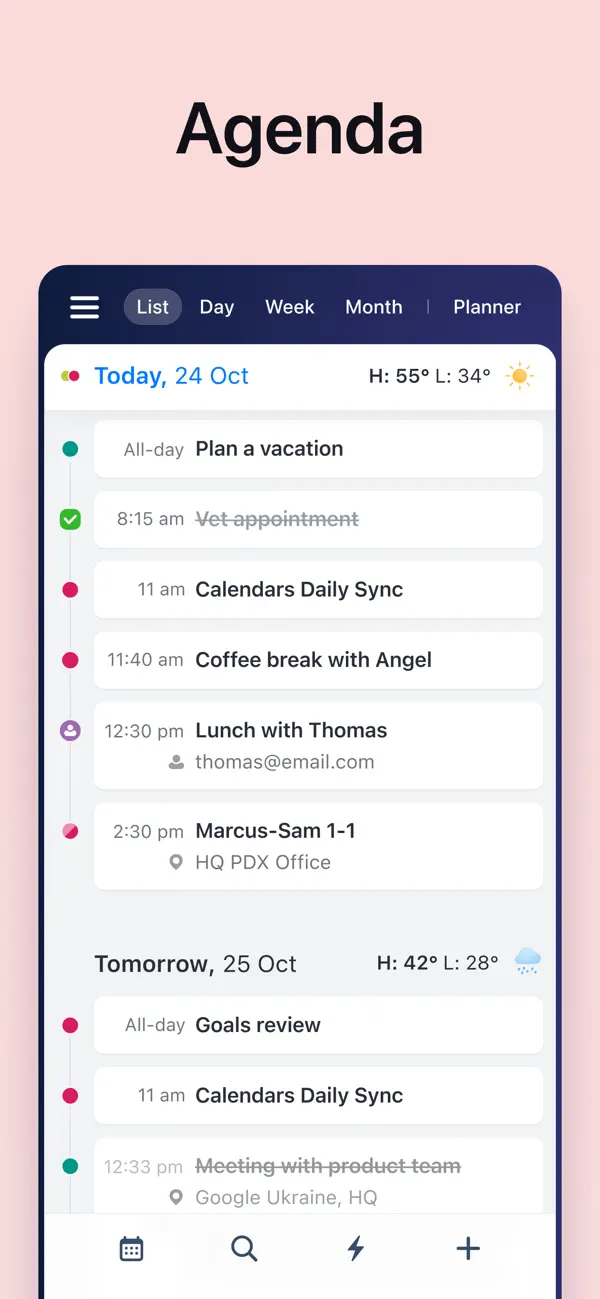 Calendars by Readdle iPhone App Screenshot 6 – Produktivität