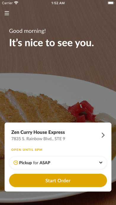 Zen Curry Express iPhone screenshot 2 - Food & Drink app